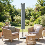 Schirmhülle für Gartenschirm, wetterfest, Reißverschluss, Oxford-Polyester, 178 cm, Grau