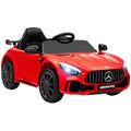 Elektro-Kinderauto, Mercedes, 3-5 km/h, Fernbedienung, Licht & Musik, Rot
