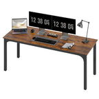 Schreibtisch, Computertisch, rustikales Design, viel Platz, Spanplatte, Braun