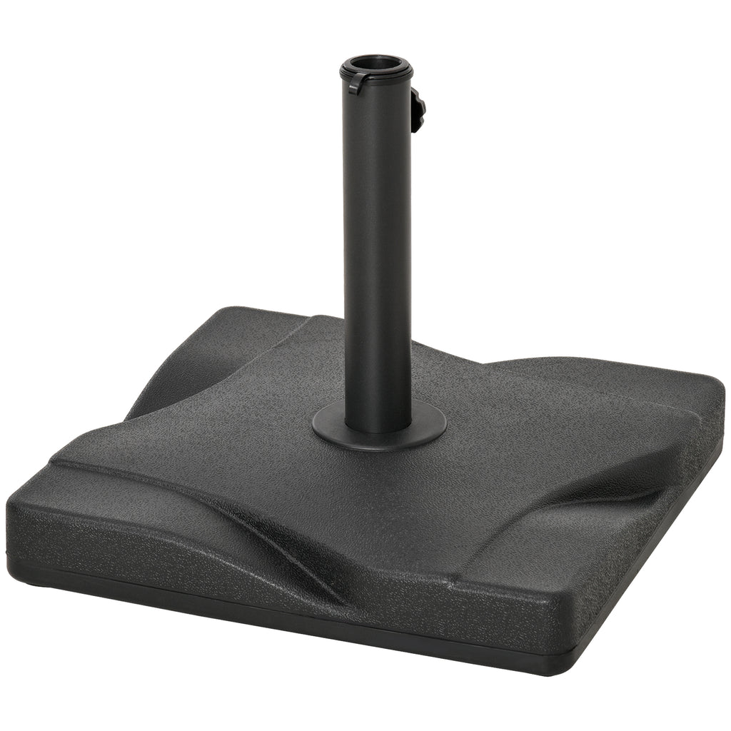 Sonnenschirmständer 20 kg Schirmständer für Sonnenschirm Schirmstangen 32/38/48 mm Sonnenschirmfuß für Garten Terrasse Balkon Zement 41,5 x 41,5 Schwarz