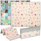 Foldable Baby Play Mat Double-Sided, Reversible Foam Soft Crawling Mat for Toddlers, for Bedroom, Nursery and Playroom