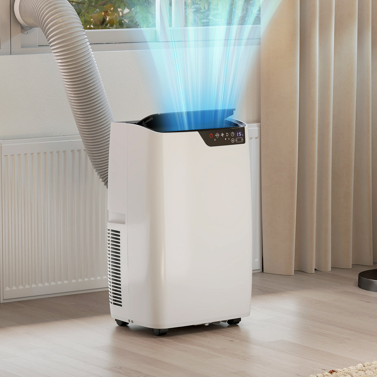 Tragbare Klimaanlage 12000 BTU, Klimagerät mit Kühl-, Entfeuchtungs-, Ventilator- , Schlafmodus, WiFi Sprachsteuerung