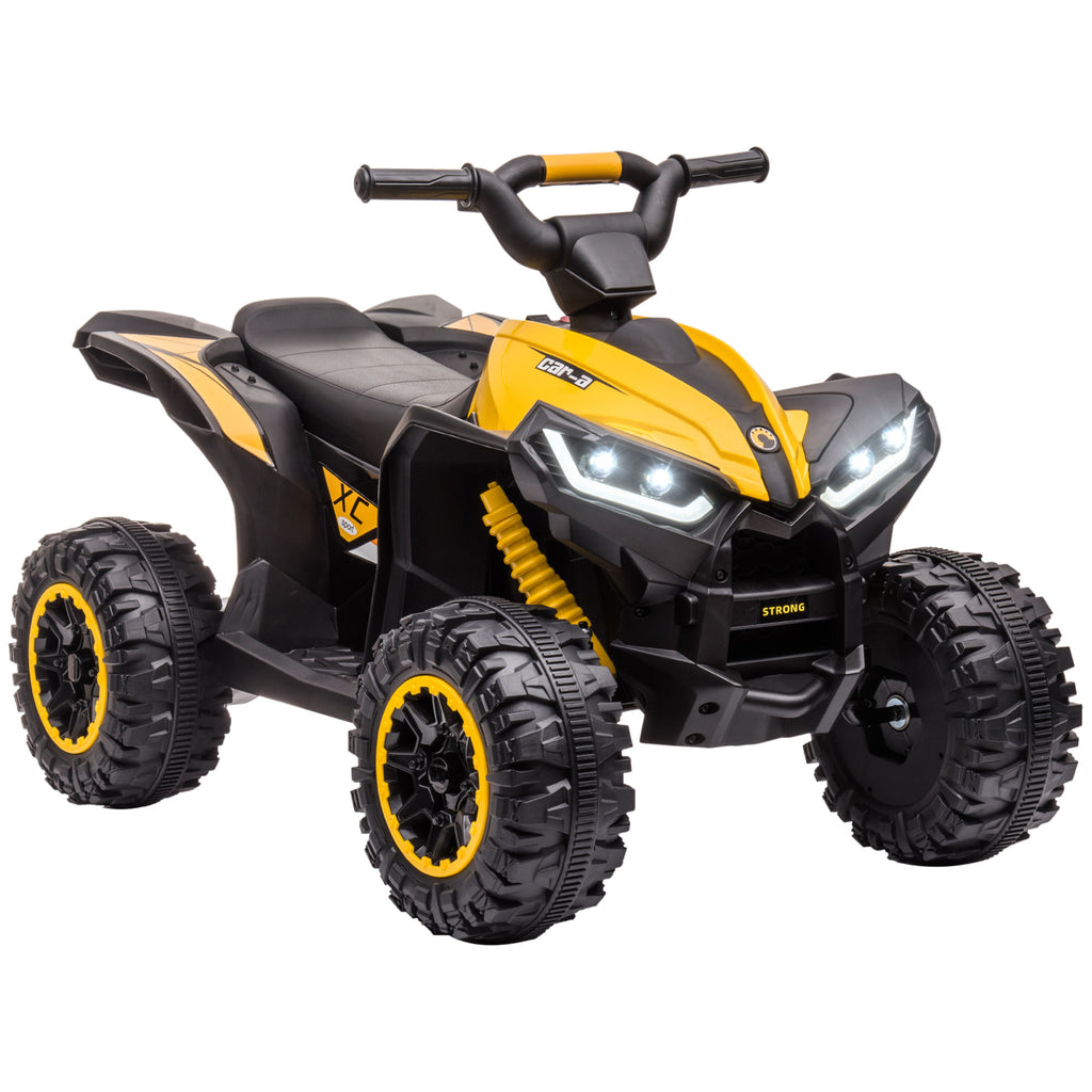 Elektro-Kinderquad, LED-Scheinwerfer, Sto?d?mpfer, ergonomischer Sitz, Gelb+Schwarz
