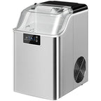 Eisw¨¹rfelmaschine, Eisw¨¹rfelspender, Ice-Maker, 20 kg/24h Eisw¨¹rfelbereiter mit 2,1 L Wassertank, Silber
