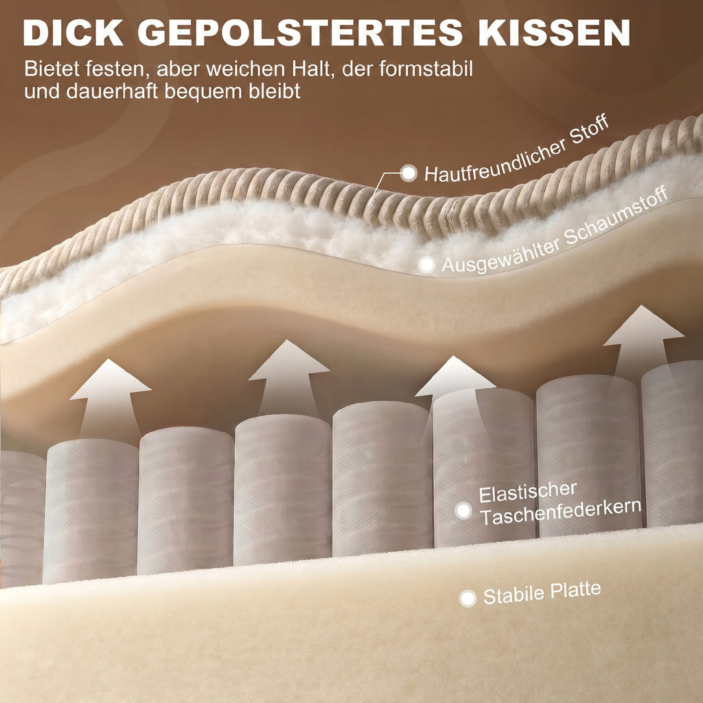 2 Motoren Relaxsessel Elektrisch Verstellbar Drehbar Creme