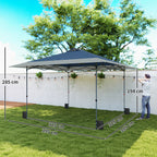 Pavillon ca. 4x4m Wasserdicht Stabil Winterfest Pop-up Faltpavillon mit Ein-Schritt-Schließfunktion UV 50+