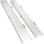 2er-Set Klappbare Auffahrrampe Metall Schwellenrampe mit Griffen bis 400 kg, für Reifen bis 22,5 cm