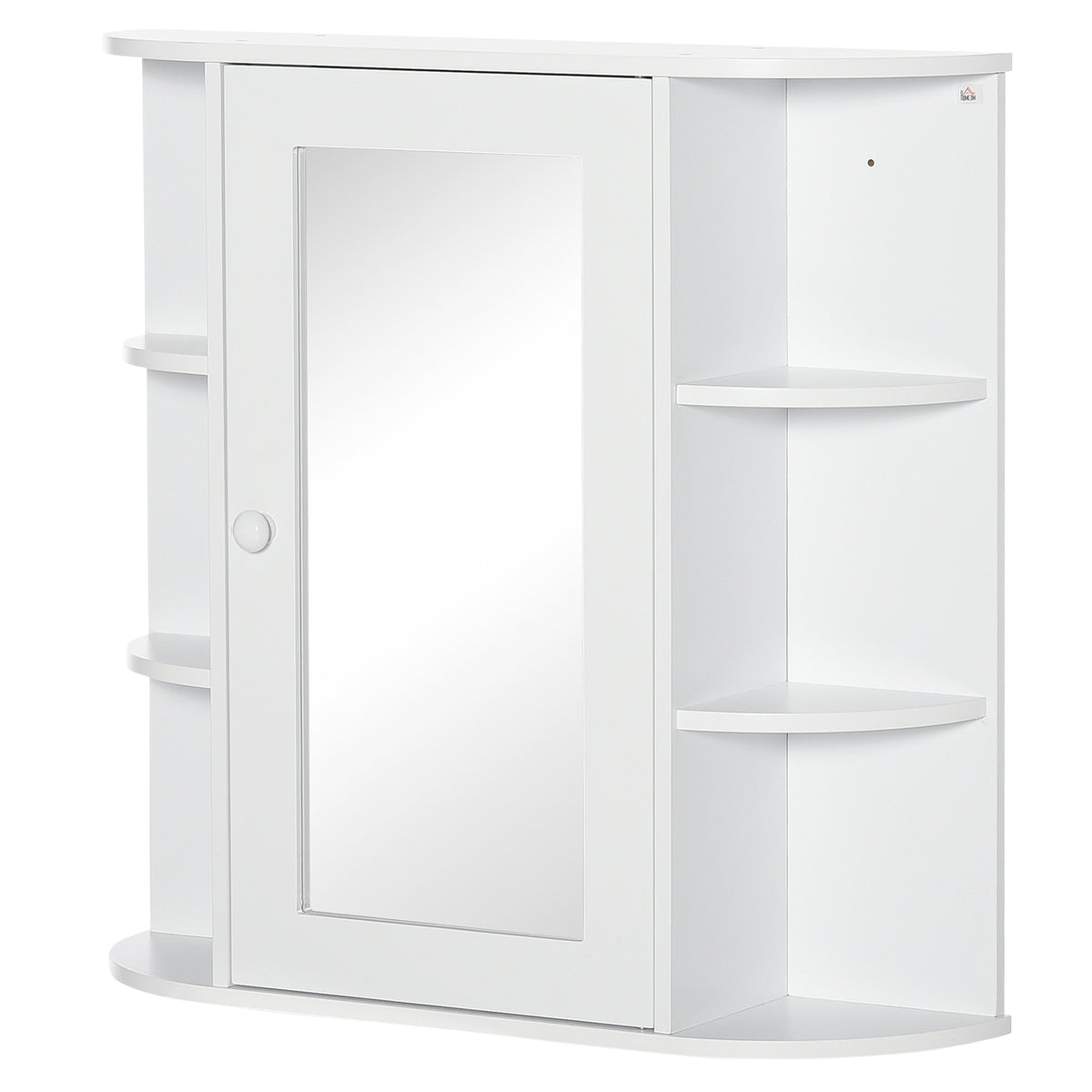 Spiegelschrank Badschrank Badezimmerschrank, 8 F?cher, Spiegelt¨¹ren, wasserbest?ndig, 66 cm x 17 cm x 63 cm, Wei?