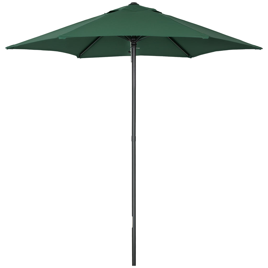 Sonnenschirm ?196 cm, sechseckig Balkonschirm f¨¹r Strand Balkon Garten, Gr¨¹n