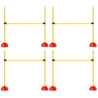 4-teiliges Hunde-Agility-Set mit 4 Hürden und Tragetasche für das Sprungtraining, Gelb