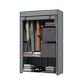 Stoffschrank Kleiderschrank faltbarer Schrank, 1 Kleiderstange, 6 Regalböden, 102 x 42.5 x 162.5 cm, Grau