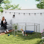 Haustiergehege, Hundezaun, Haustierspielplatz, flexibel anpassbar, rostfreier Stahl
