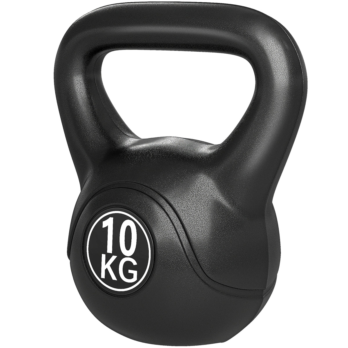 Kettlebell Kugelhantel 10 kg Gewicht-Hantel mit Sand befüllt für Anfänger Schwarz