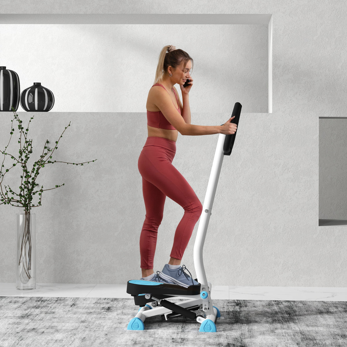 Twister Stepper, Step Machine with Adjustable Resistance, LCD Screen - Blue