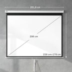 Beamer Leinwand 244 x 183 cm 120 Zoll 4:3/ 16:9 Projektionsleinwand Manuell f¨¹r Heimkino