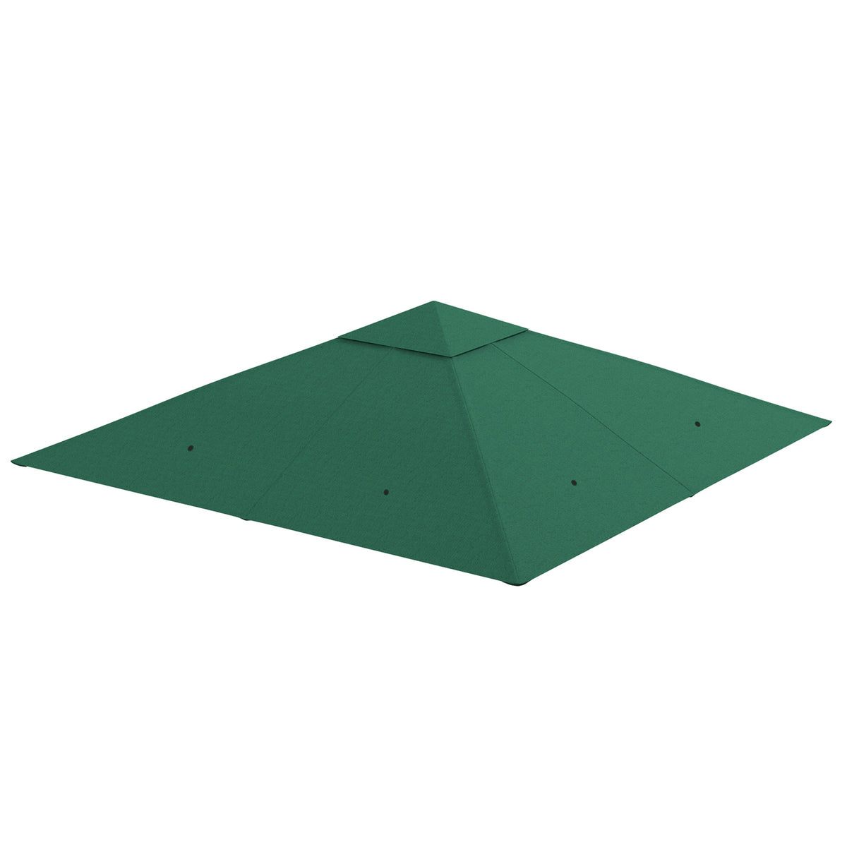 Ersatzdach für Gartenpavillon, 8 Wasserabflusslöcher, einfache Montage, Polyester, grün, 2,98 x 2,98 m