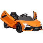 Elektroauto f¨¹r Kinder von 3-5 Jahren, sanfter Antrieb, fernsteuerbar, mit Hupe, Kunststoff und Metall, Orange