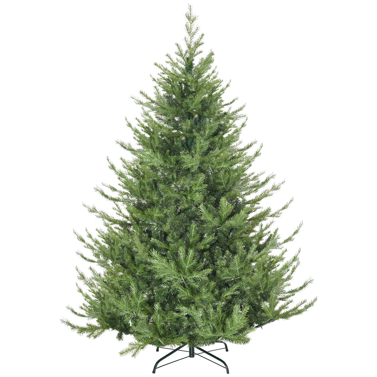 Weihnachtsbaum, Kunsttanne, realistisches Aussehen, schneller Aufbau, Kunststoff, Grün, 136 x 136 x 180cm