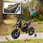 12V Kinder-Motorrad mit St¨¹tzr?dern, LED-Lichtern, Musik, USB, Elektro-Motorrad f¨¹r Jungen und M?dchen, Gelb