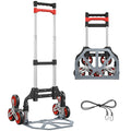 Faltbarer Treppensteiger-Trolley, 6-Rad-System, tr?gt 70 kg, Aluminium, Rot