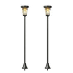 Solar Laterne 2er-Set Stehleuchte 180cm Höhenverstellbar mit 2 Helligkeitsmodi Lichtsensor Schalter, IP44