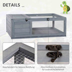 Tortoise House, Small Reptile Wooden House, with Mesh Roofs, Side Panels, for Turtles, Lizards, Geckos and Snakes