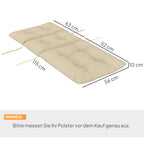 Sitzkissen, Dickes Polsterkissen f¨¹r Sitzm?bel, mit R¨¹ckenlehne, Schaukelstuhlkissen, f¨¹r drinnen und drau?en, Beige