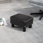 Hocker mit Stoffbezug in Kunstlederoptik, bis 110 kg, Kaffee, 40 x 30 x 24cm