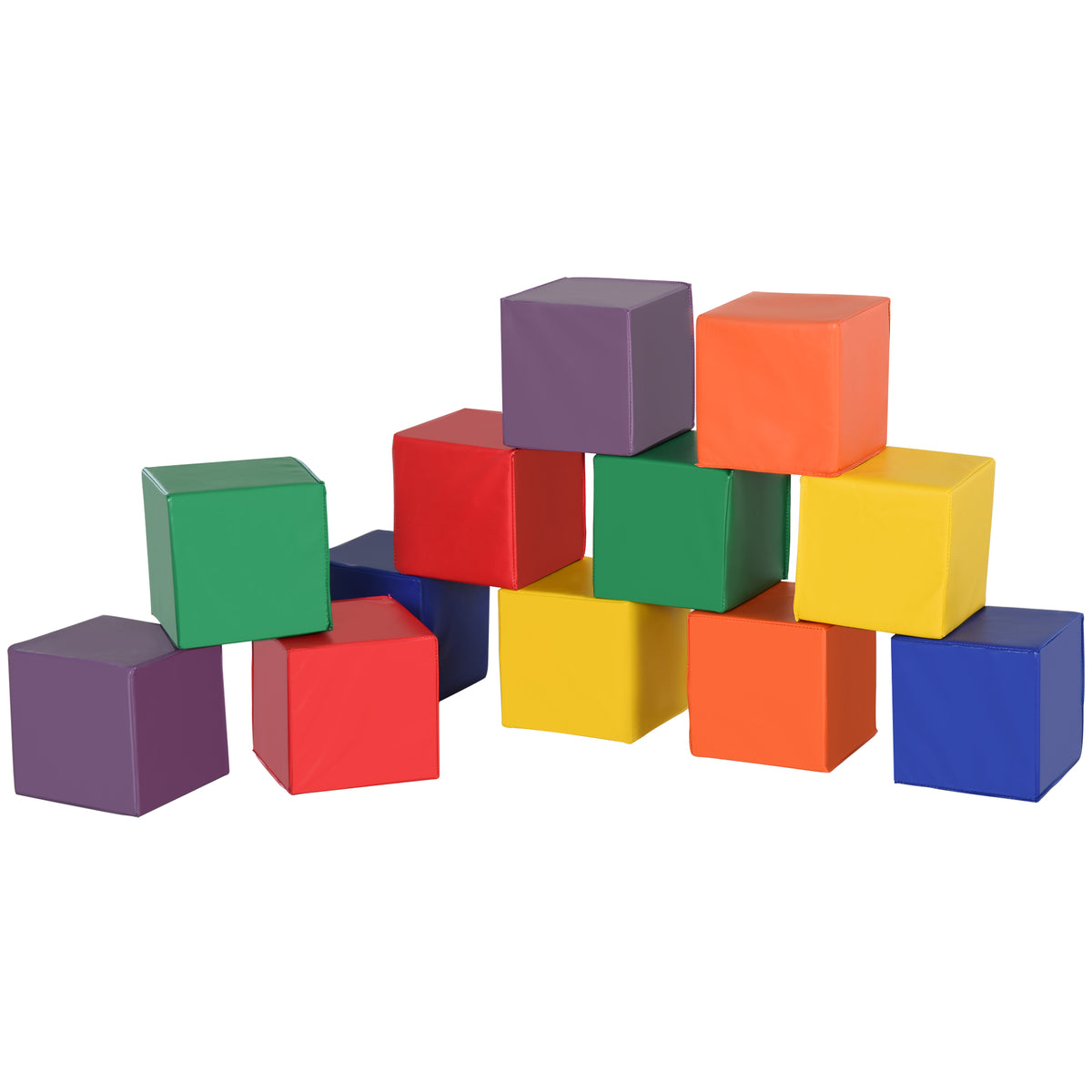 12 TLG. Schaumstoff Bausteine Kinder Softbausteine Riesenbausteine Bauspielzeug für 1-3 Jahre alt Kinder Bausteinset Rot+Gelb