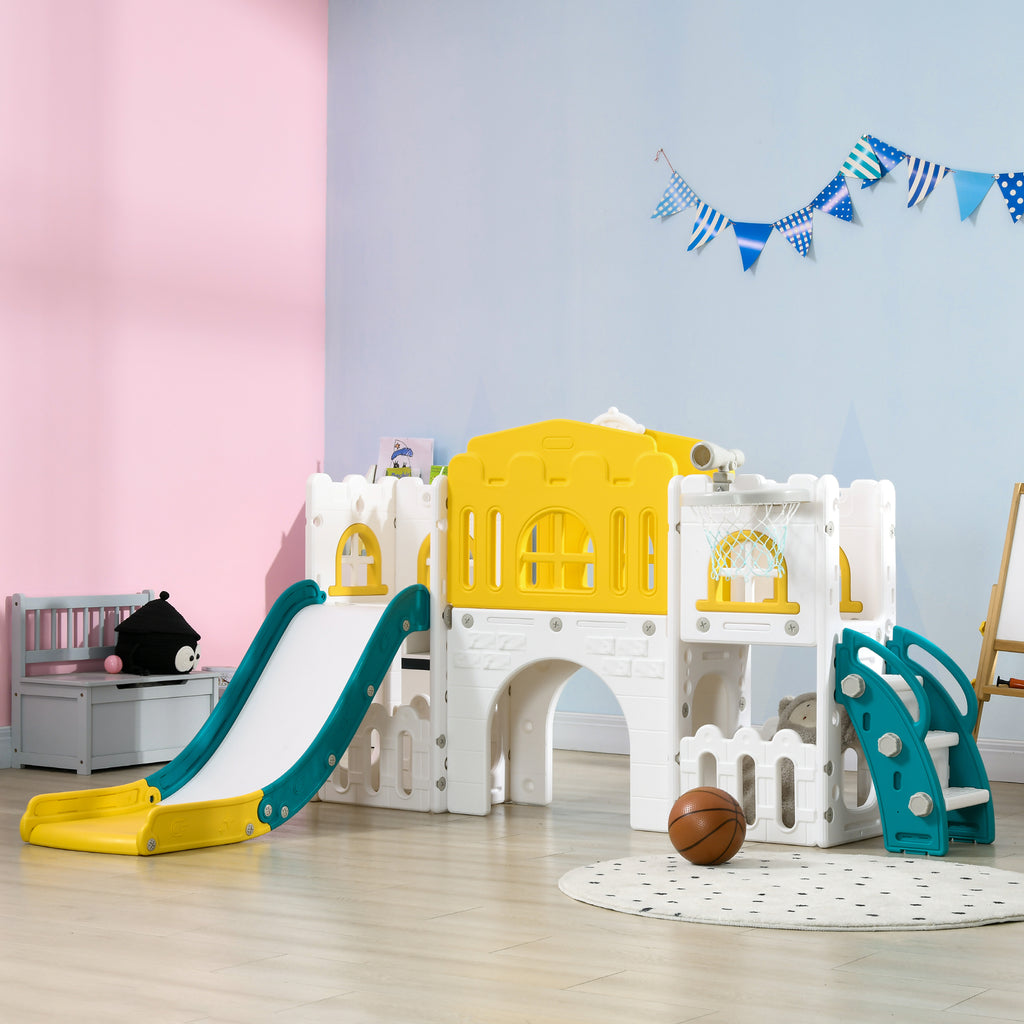 9-in-1 Toddler Slide for Ages 1-3 Years with Basketball Hoop