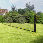 Pickleball-Netz 6,7 m Tragbar mit Tragetasche Metallrahmen Gelb