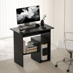 Computertisch, Schreibtisch, Spanplatte, Metall, 80 x 45 x 75 cm, Schwarz