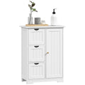 Badezimmerschrank, Badkommode, 3 Schubladen, Regal, MDF, Wei?