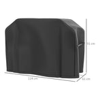 Grillabdeckung Schutzabdeckung f¨¹r Grill Grillplane, wetterbest?ndig,124 x 61 x 91cm, Schwarz
