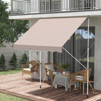 2x1.5m  Adjustable Outdoor Aluminium Frame Awning Beige