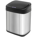 Sensor Mülleimer 20L Edelstahl Automatischer Mülleimer mit Bewegungssensor, Inneneimer 33 x 25 x 42,5 cm Silber+Schwarz