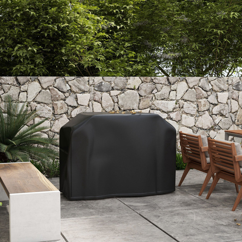 Grillabdeckung Schutzabdeckung f¨¹r Grill Grillplane, wetterbest?ndig,124 x 61 x 91cm, Schwarz