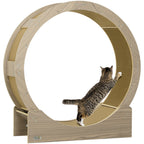 Cat Wheel with Brake, Scratching Pads - Walnut Brown