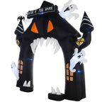 Aufblasbarer Halloween-Torbogen, 4 Geister, LED-Lichter, wasserdicht, 300 x 76 x 300 cm