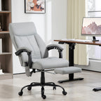 B¨¹rostuhl mit Massagefunktion & Heizfunktion, Fu?st¨¹tze, bis 120 kg, Grau