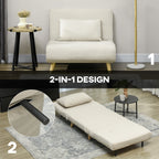 2-in-1 Sessel, Relaxsessel, Gästebett, 72 cm x 78 cm x 79 cm, Grau