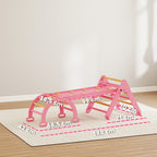 Klettergerüst Indoor, 7 in 1 klappbar Kletterdreieck mit Rutsche, Kletterbogen