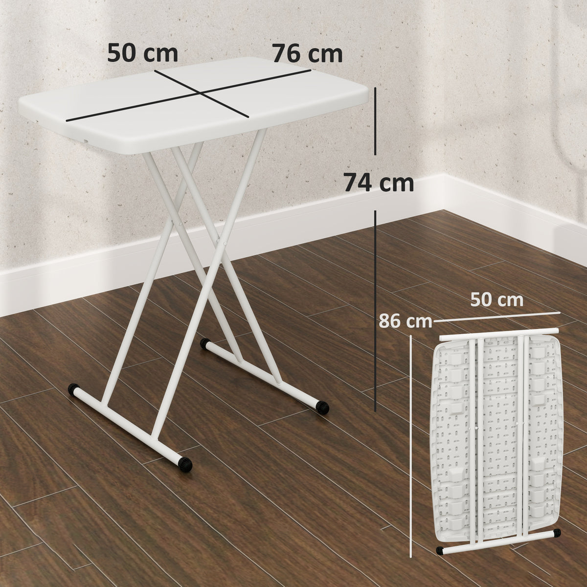 Minimal Folding Outdoor Table - White