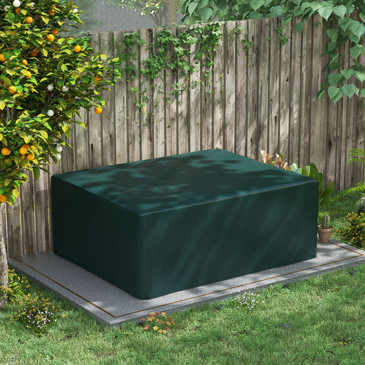  Garden Furniture Cover, Waterproof Anti-UV Large Protective Patio Set Covers, 235 x 190 x 90cm, Green