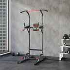 Power Tower höhenverstellbar Dip Station mit Klimmzugstange Saugnäpfe, Gepolstert Trainingsgerät für Zuhause