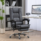 Massagstuhl B¨¹rostuhl mit Massagefunktion, inkl. Fu?st¨¹tze, h?henverstellbar, 64 cm x 70 cm x 118 cm, Schwarz