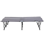 Double Camping Cot Bed, with Bag - Grey
