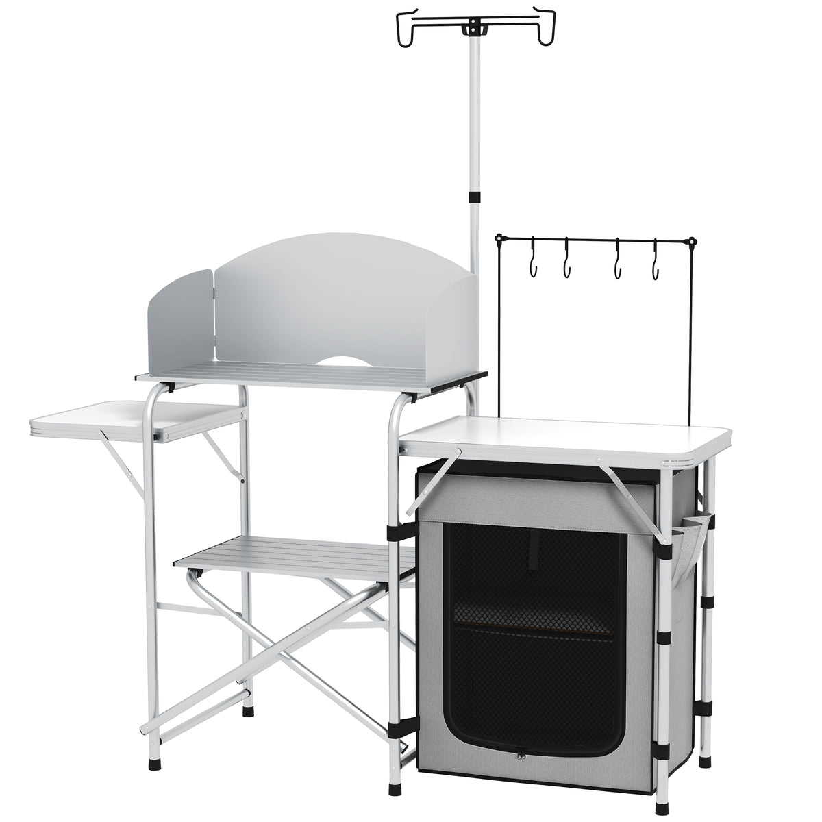 Multi-Feature Folding Camping Kitchen, with Wind Shield