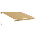Markise Sonnenschutz Sonnendach, 3, 5 m x 2,5 m, Gelb + Grau