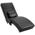 Relaxliege Elektrisch Fernsehsessel Massagesessel mit Liegefunktion 8 Massagepunkten Relaxsessel mit Zero-G Design für Wohnzimmer Kunstleder Schwarz